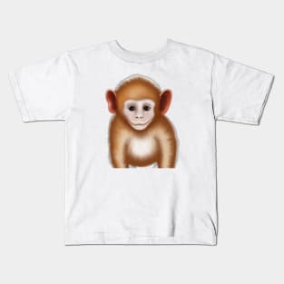 Cute Monkey Drawing Kids T-Shirt